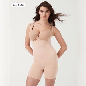 Spanx OnCore Open Bust Mid-Thigh Body Suit